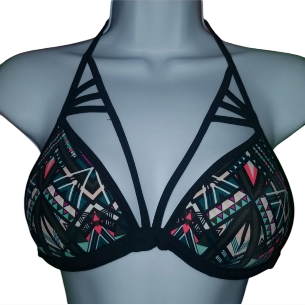VS PINK Geometric Print Bikini Top